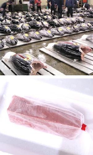 濃い紅色 鮮やかな赤 天然物の証拠 本マグロの赤身 濃厚な旨味をご家庭で味わえる 便利な通信販売