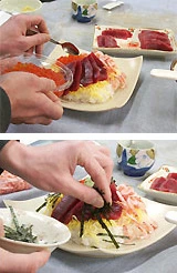 メバチマグロ チラシ寿司 作り方 めばち鮪 獲れたての鮮度をそのまま冷凍してあるので鮮度抜群 天然極上めばち鮪 赤身 ほのかな甘み 鮪本来の味 後悔しないまぐろ選び