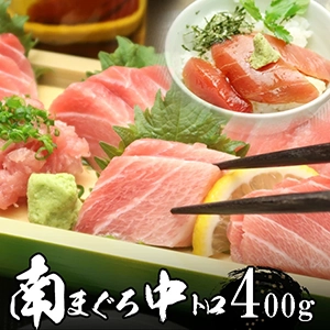 ミナミマグロ中トロ 4人前400gサク