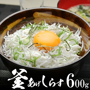 水揚げ当日ゆでたてを発送! 静岡遠州灘産 釜揚げしらす 600g